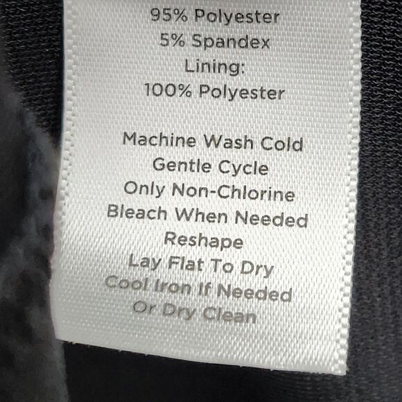 Talbots Black Faux Wrap Dress Womens Medium Cinched Side Long Sleeves Pullover - Picture 7 of 10